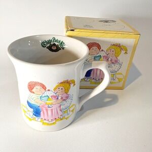 Vintage Cabbage Patch Kids Ceramic Mug with Original Box 80s Nostalgia White